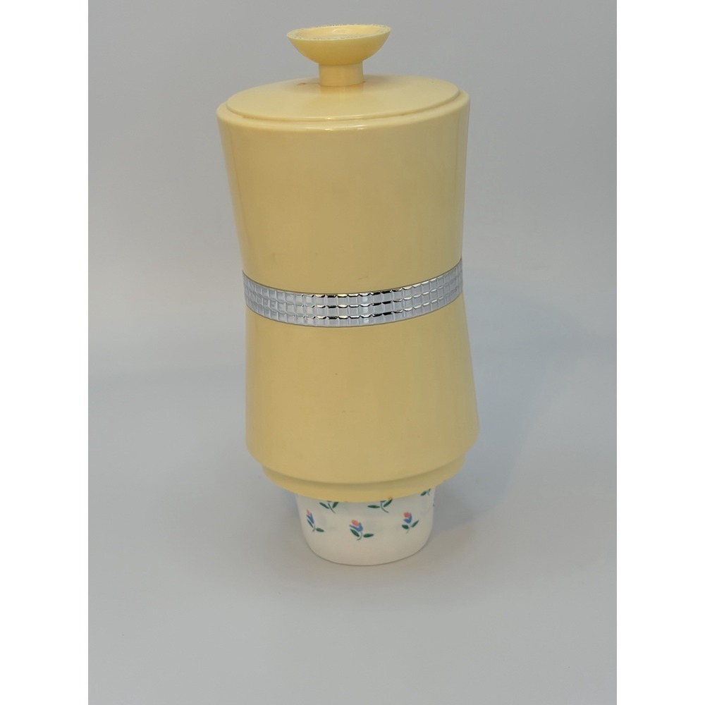 VTG Dixie Cup‎ Holder Dispenser W/O Bracket Beige/Almond Plastic 1970s